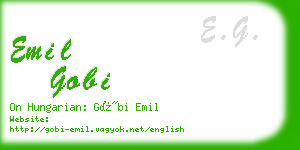 emil gobi business card